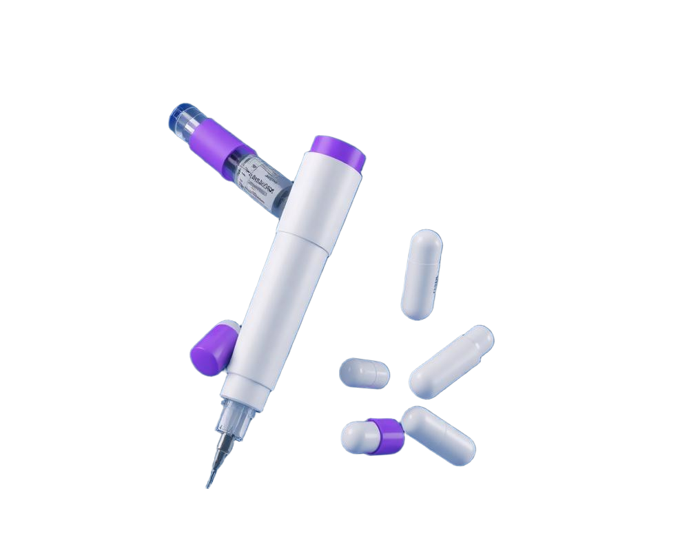 GLP-1 injection pen and capsules